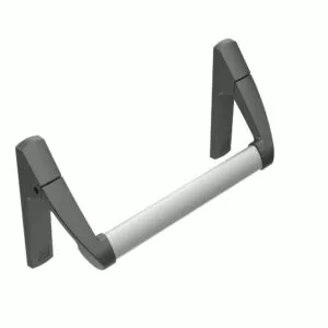 Barra antipánico empotrada OMN-600-AL para puertas de emergencia.